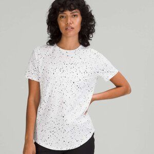 lululemon athletica White Speckled Short Sleeve Tee